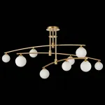 Люстра на штанге ST-Luce Sembrare SL1208.302.09 Цвет плафонов белый Цвет арматуры золото от ImperiumLoft