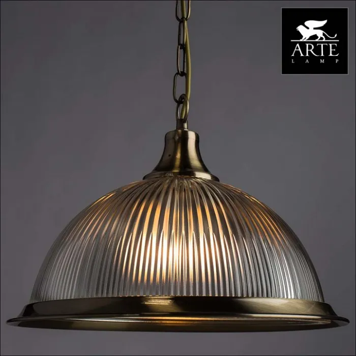 Подвесной светильник Arte Lamp American Diner A9366SP-1AB Цвет арматуры бронза Цвет плафонов прозрачный от ImperiumLoft