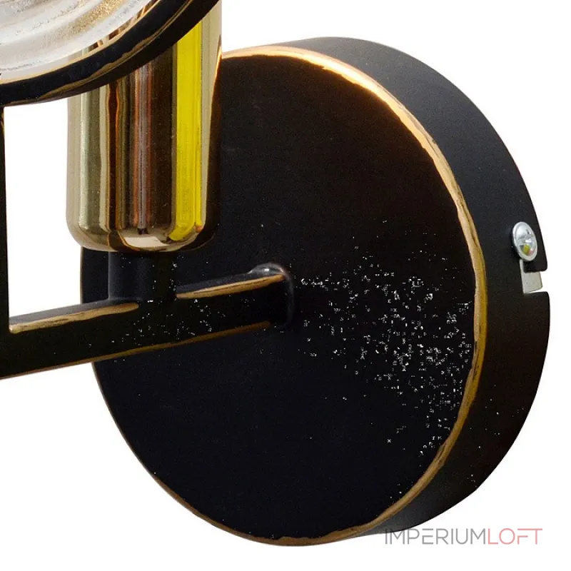 Бра TopLight Roxana TL1194B-01BK Цвет арматуры золото Цвет плафонов прозрачный