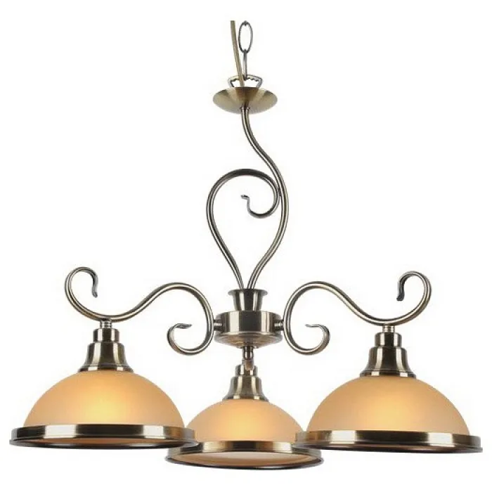 Подвесная люстра Arte Lamp Safari A6905LM-3AB Цвет арматуры бронза Цвет плафонов белый от ImperiumLoft