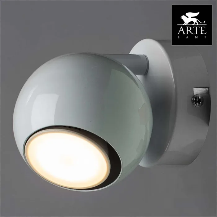 Спот Arte Lamp Piatto A6251AP-1WH Цвет арматуры белый Цвет плафонов белый от ImperiumLoft