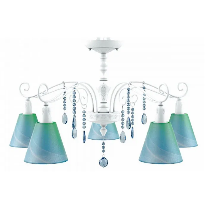 Подвесная люстра Lamp4You Provence 20 E4-05-WM-LMP-O-18-CRL-E4-05-GB-DN Цвет плафонов голубой от ImperiumLoft