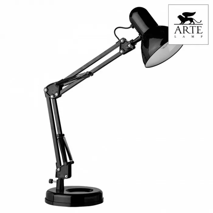 Настольная лампа офисная Arte Lamp Junior A1330LT-1BK Цвет арматуры черный Цвет плафонов черный от ImperiumLoft