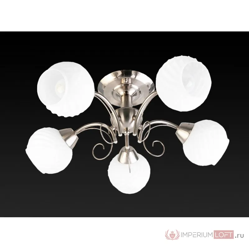 Люстра на штанге TopLight Dana TL3560X-05SN Цвет арматуры никель Цвет плафонов белый от ImperiumLoft
