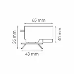 Переходник для трека Lightstar Asta 592027 Цвет арматуры черный