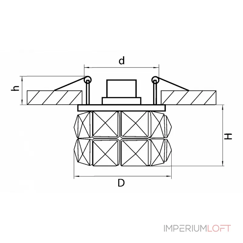 Встраиваемый светильник Lightstar Onora Grande 032802 Цвет арматуры золото Цвет плафонов прозрачный от ImperiumLoft Встраиваемый светильник Lightstar Onora Grande 032802 Цвет арматуры золото Цвет плафонов прозрачный от ImperiumLoft