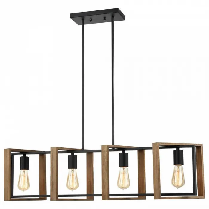 Подвесной светильник Vele Luce Bastion 742 VL6112P04 Цвет арматуры черный Цвет плафонов черный от ImperiumLoft