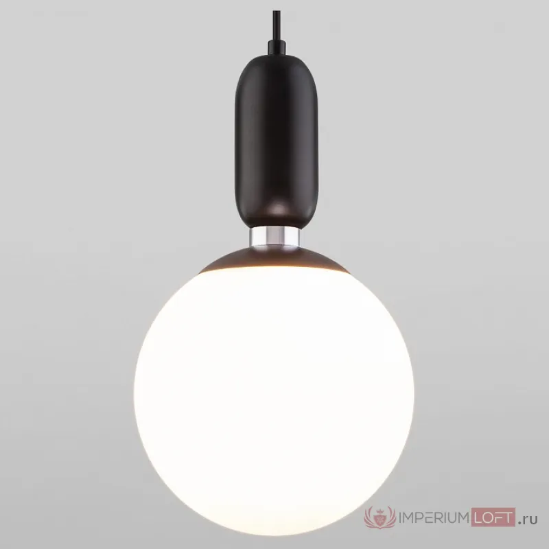 Подвесной светильник Eurosvet Bubble 50197/1 черный Цвет плафонов белый Цвет арматуры черный от ImperiumLoft