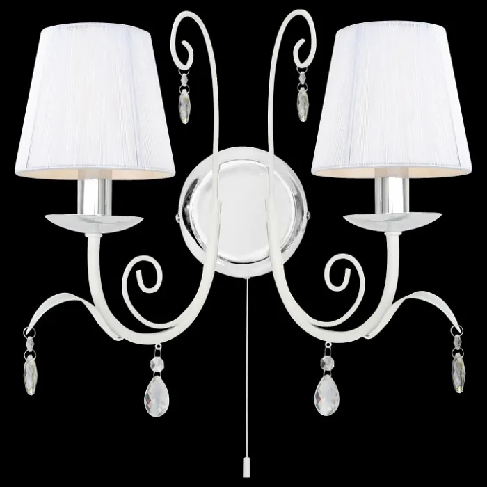 Бра Arte Lamp Romana Snow A1743AP-2WH Цвет арматуры белый Цвет плафонов белый от ImperiumLoft