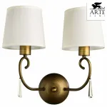 Бра Arte Lamp Carolina A9239AP-2BR Цвет арматуры коричневый Цвет плафонов белый от ImperiumLoft