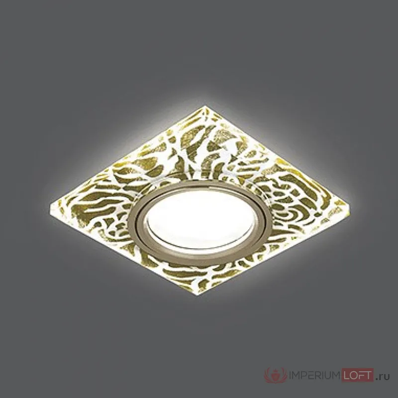 Встраиваемый светильник Gauss Backlight 5 BL063 Цвет плафонов золото Цвет арматуры хром от ImperiumLoft