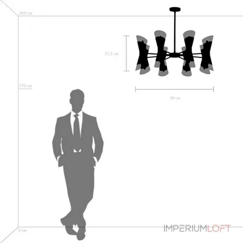 Люстра на штанге Lightstar Strato 817164 Люстра на штанге Lightstar Strato 817164