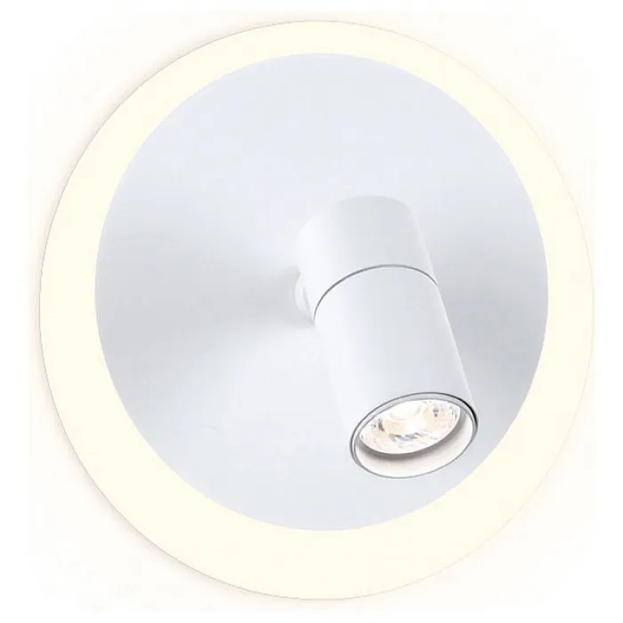 Спот Ambrella Wall 7 FW260 SWH белый песок LED 4200K 12W+3W D230*120 Цвет арматуры белый Цвет плафонов белый от ImperiumLoft