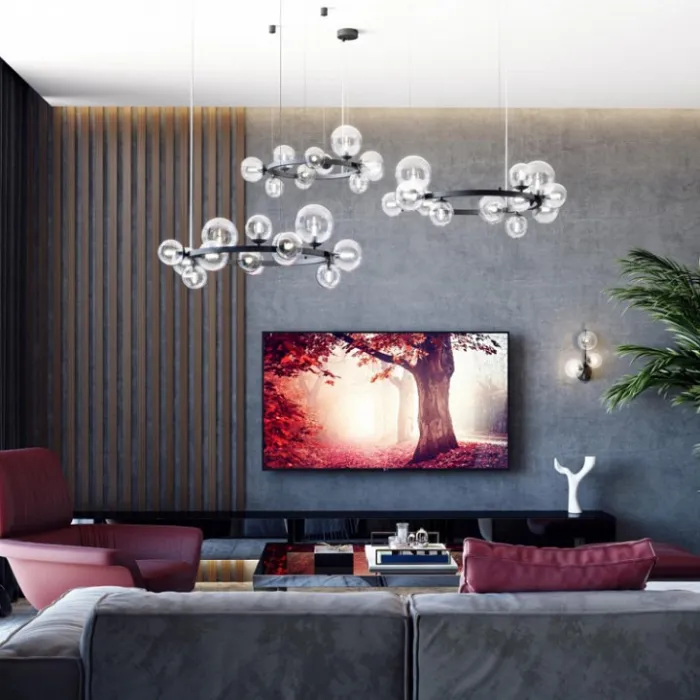 Подвесная люстра Odeon Light Tovi 4818/11 Цвет плафонов прозрачный Цвет арматуры черный от ImperiumLoft