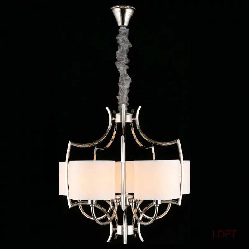 Подвесная люстра Aployt Zidoni APL.737.06.05 Цвет арматуры хром Цвет плафонов белый от ImperiumLoft Подвесная люстра Aployt Zidoni APL.737.06.05 Цвет арматуры хром Цвет плафонов белый от ImperiumLoft