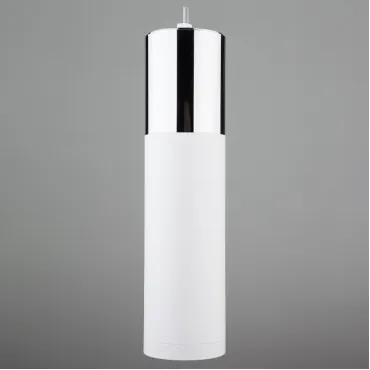 Подвесной светильник Eurosvet Double Topper 50135/1 LED хром/белый 12W Цвет плафонов белый Цвет арматуры хром