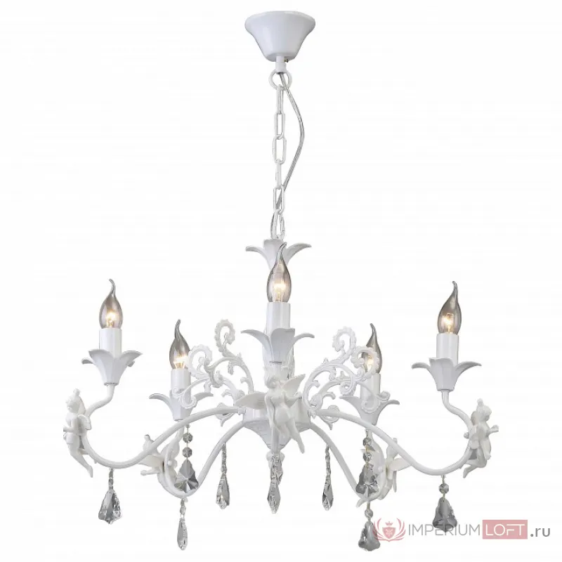 Подвесная люстра Arte Lamp Angelina A5349LM-5WH Цвет арматуры белый Цвет плафонов прозрачный от ImperiumLoft