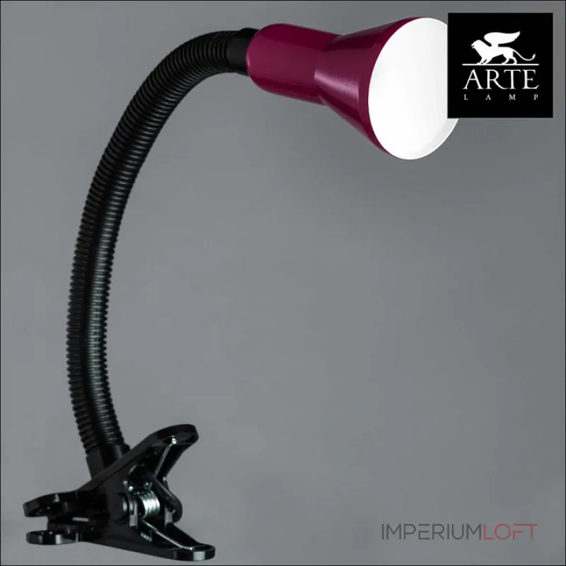 Настольная лампа офисная Arte Lamp Cord A1210LT-1MG Цвет арматуры черный Цвет плафонов фиолетовый от ImperiumLoft Настольная лампа офисная Arte Lamp Cord A1210LT-1MG Цвет арматуры черный Цвет плафонов фиолетовый от ImperiumLoft