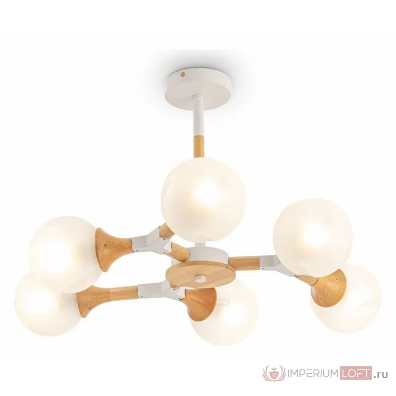 Люстра на штанге Freya Amy FR5105CL-06W Цвет арматуры белый Цвет плафонов белый от ImperiumLoft