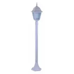 Наземный высокий светильник Arte Lamp Bremen A1016PA-1WH Цвет арматуры белый Цвет плафонов прозрачный