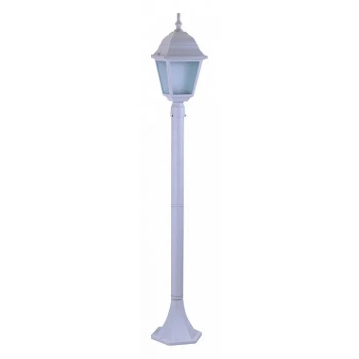 Наземный высокий светильник Arte Lamp Bremen A1016PA-1WH Цвет арматуры белый Цвет плафонов прозрачный от ImperiumLoft
