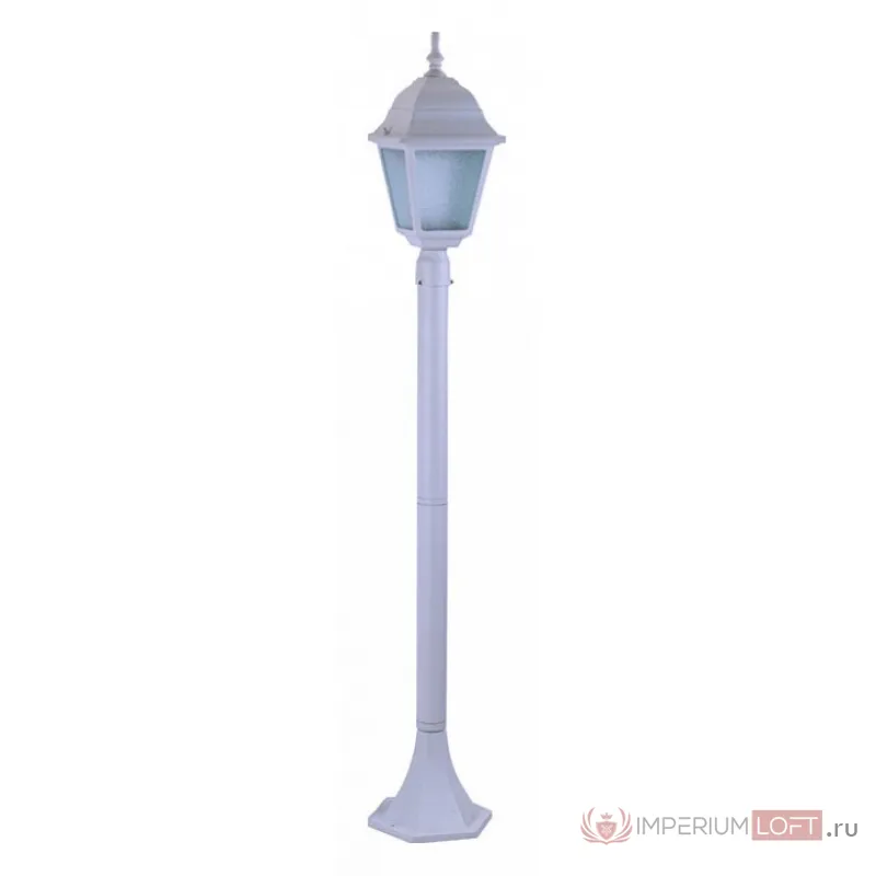Наземный высокий светильник Arte Lamp Bremen A1016PA-1WH Цвет арматуры белый Цвет плафонов прозрачный от ImperiumLoft