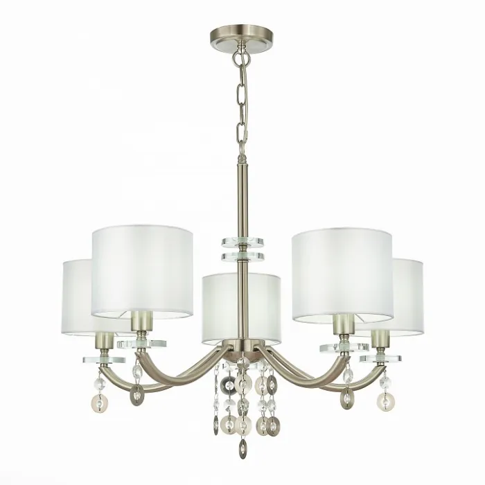 Подвесная люстра ST-Luce Katena SL1757.103.05 Цвет арматуры никель Цвет плафонов белый от ImperiumLoft
