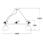 Подвесная люстра Arte Lamp Gemelli A2150SP-5WG 