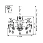 Подвесная люстра Osgona Acesso 721063 Цвет арматуры хром Цвет плафонов кремовый от ImperiumLoft