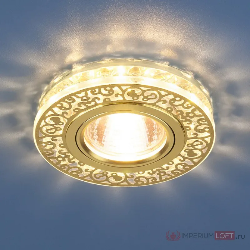 Встраиваемый светильник Elektrostandard a029894 цвет арматуры золото цвет плафонов прозрачный от ImperiumLoft