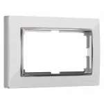 Рамка для двойной розетки Werkel Snabb белый W0081901 Цвет арматуры хром от ImperiumLoft