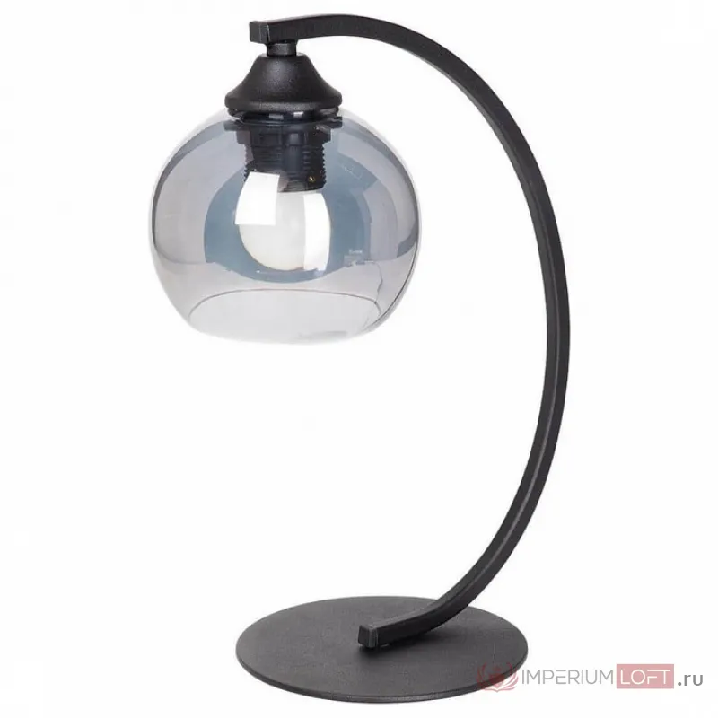 Настольная лампа декоративная Vitaluce V4354 V4354-1/1L Цвет плафонов серый Цвет арматуры черный от ImperiumLoft