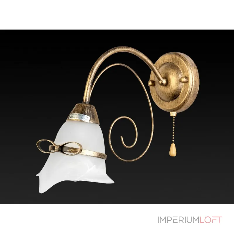Бра TopLight Bridget TL3620B-01 Цвет арматуры золото Цвет плафонов белый