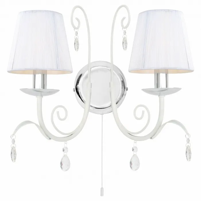 Бра Arte Lamp Romana Snow A1743AP-2WH Цвет арматуры белый Цвет плафонов белый от ImperiumLoft