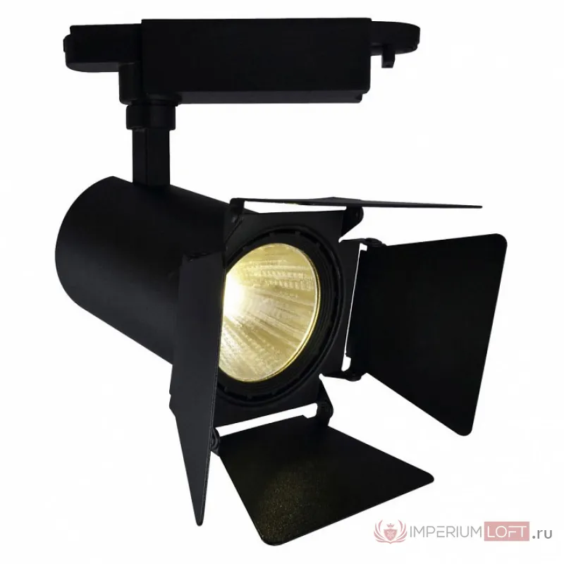 Светильник на штанге Arte Lamp Track Lights A6720PL-1BK Цвет арматуры черный Цвет плафонов черный от ImperiumLoft