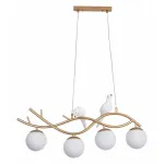 Подвесной светильник Arte Lamp Eltanin A3422SP-4GO Цвет арматуры Желтый Цвет плафонов Белый от ImperiumLoft