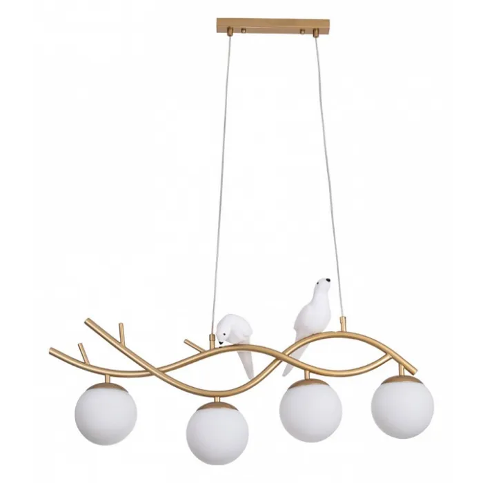 Подвесной светильник Arte Lamp Eltanin A3422SP-4GO Цвет арматуры Желтый Цвет плафонов Белый от ImperiumLoft