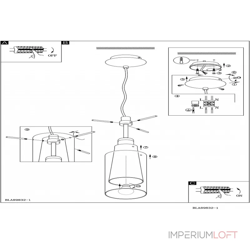 Подвесной светильник Eglo ПРОМО Pinto 89832 Подвесной светильник Eglo ПРОМО Pinto 89832