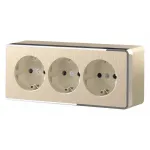 Розетка влагозащищенная с заземлением и шторками Werkel Gallant (шампань рифленый) W5073110 Gallant (шампань рифленый) от ImperiumLoft