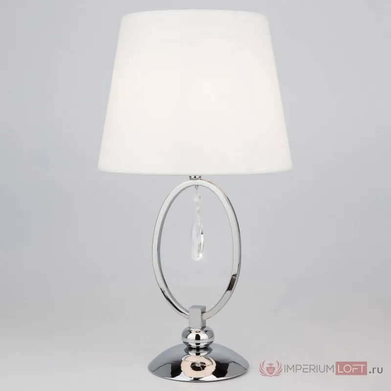 Настольная лампа декоративная Eurosvet Madera 01055/1 хром/прозрачный хрусталь Strotskis от ImperiumLoft