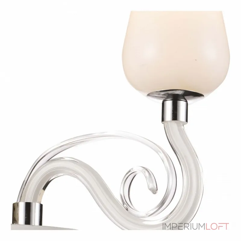 Бра Arte Lamp Biancaneve A8110AP-1WH Цвет арматуры хром Цвет плафонов белый Бра Arte Lamp Biancaneve A8110AP-1WH Цвет арматуры хром Цвет плафонов белый