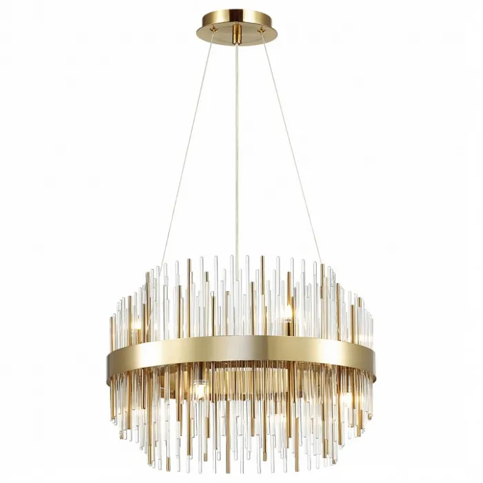 Подвесной светильник Odeon Light Ida 4639/8 Цвет арматуры золото Цвет плафонов прозрачный от ImperiumLoft