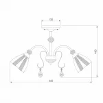 Люстра на штанге Eurosvet Floranse 30155/5 античная бронза от ImperiumLoft