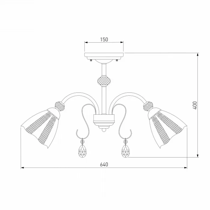 Люстра на штанге Eurosvet Floranse 30155/5 античная бронза от ImperiumLoft