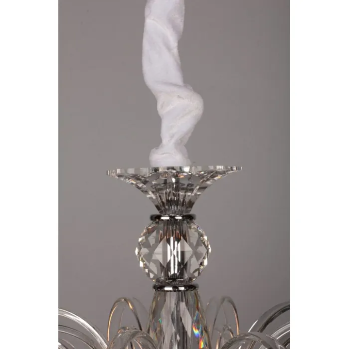 Подвесная люстра Omnilux Salerno OML-34403-08 Цвет арматуры хром Цвет плафонов прозрачный от ImperiumLoft