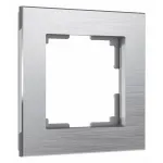 Рамка на 1 пост Werkel Aluminium (алюминий) W0011706 Цвет арматуры серебро