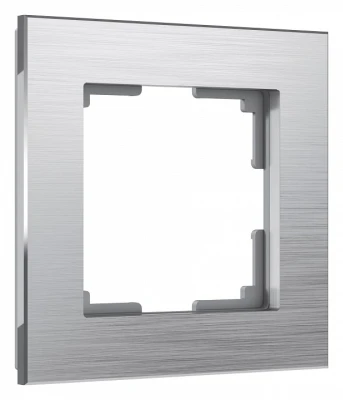 Рамка на 1 пост Werkel Aluminium (алюминий) W0011706 Цвет арматуры серебро