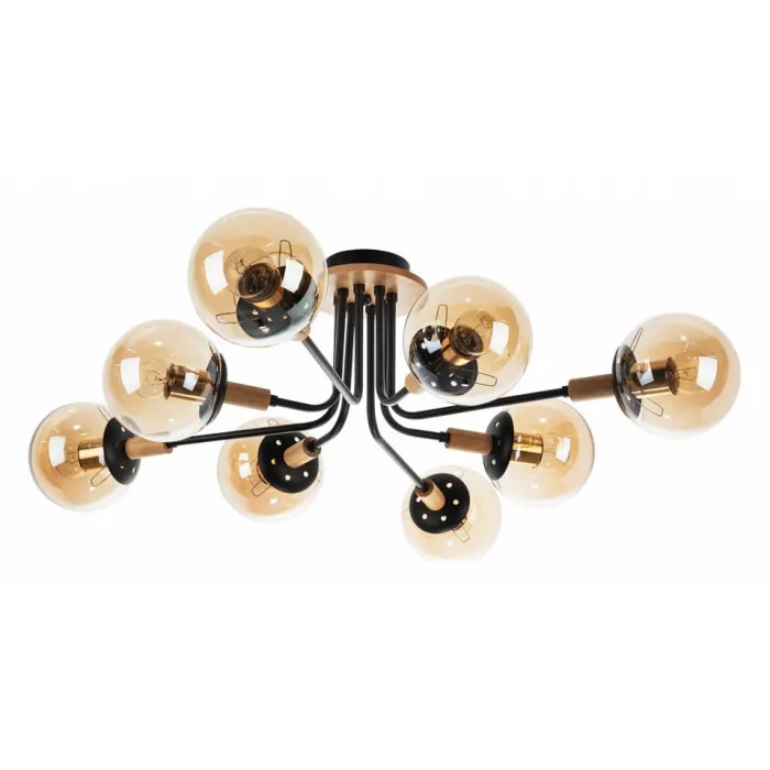Люстра на штанге Arte Lamp Oxford A2716PL-8BK Цвет плафонов коричневый Цвет арматуры разноцветный от ImperiumLoft