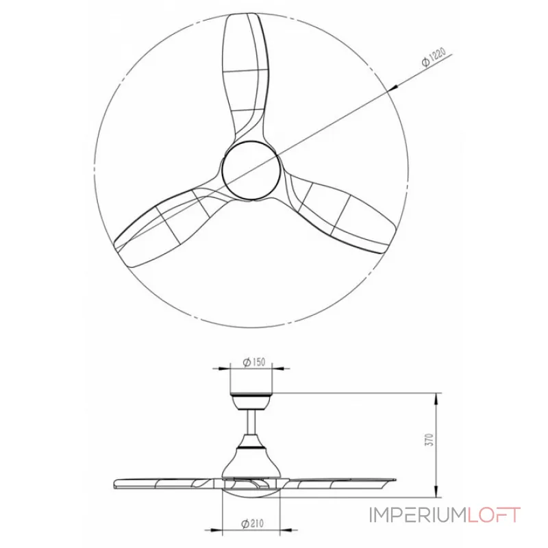 Потолочный светильник с вентилятором Sonex VIVA LED 7702/24L
