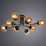 Люстра на штанге Arte Lamp Oxford A2716PL-8BK Цвет плафонов коричневый Цвет арматуры разноцветный от ImperiumLoft